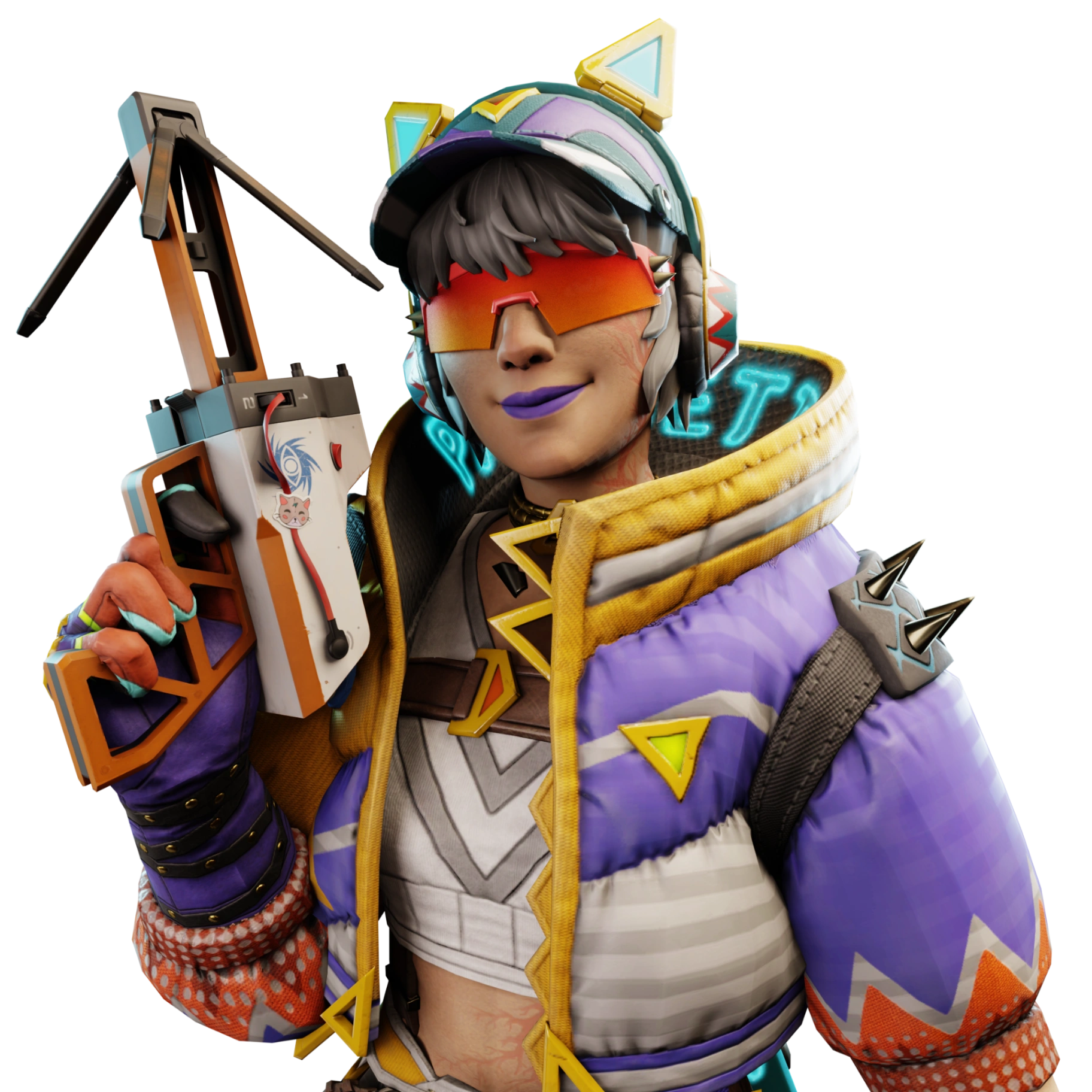 Wattson Thunder Kitty Handled With Care Apex Legends render