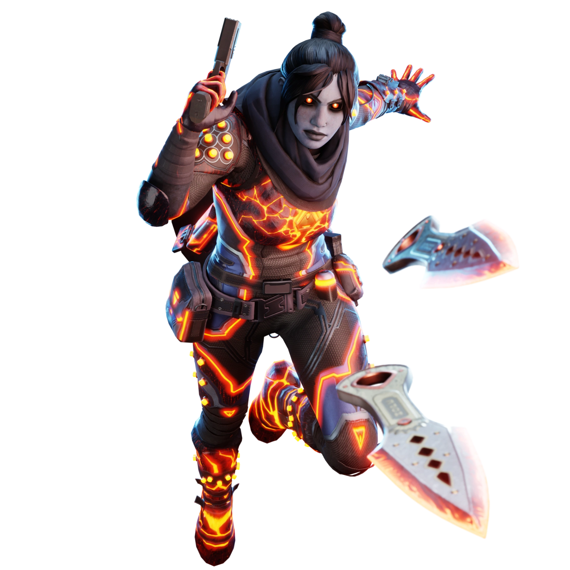 Wraith Molten Shadow Fearless Apex Legends render