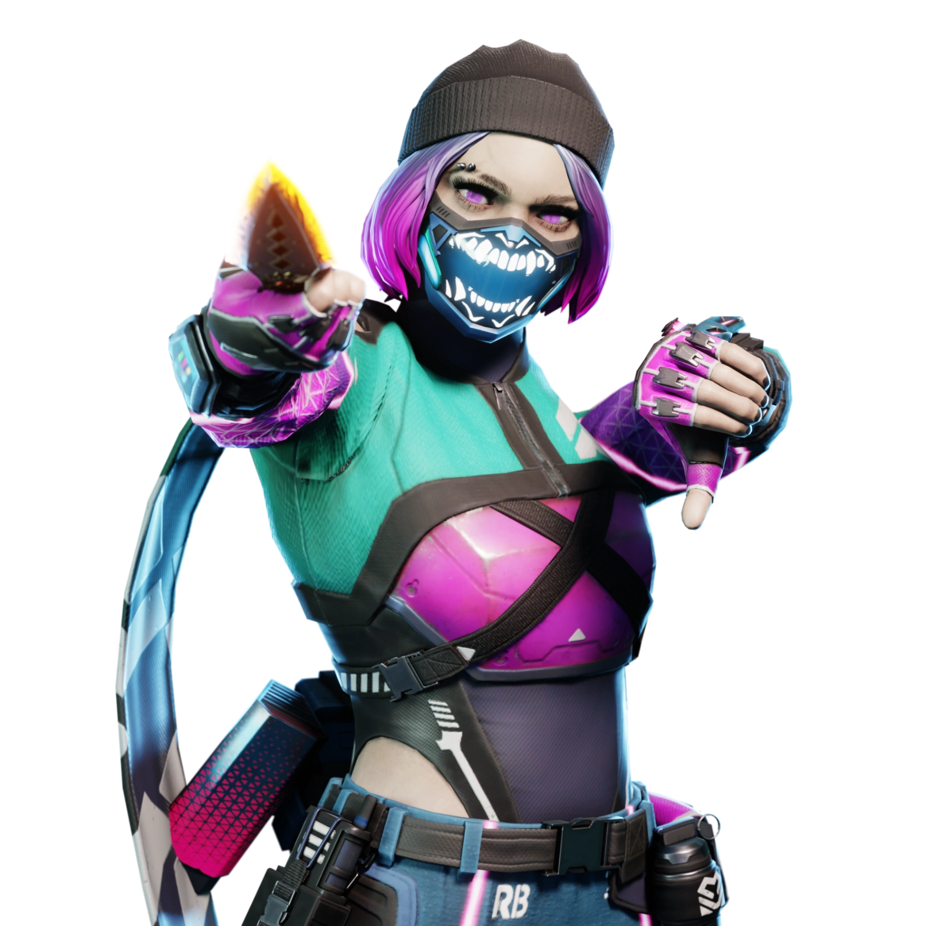 Wraith Punk Phaser Custom Apex Legends render